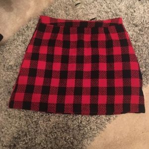 Buffalo plaid skirt